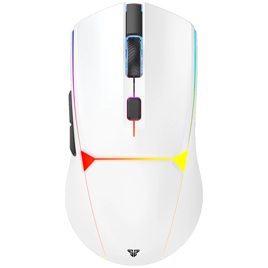 Mouse Inalámbrico Gamer Fantech CRYPTO II WIRELESS WG7V2 Recargable ARGB Grip 12K DPI USB Blanco