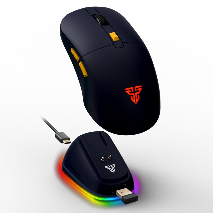 MOUSE INALÁMBRICO GAMER FANTECH KANATA WIRELESS WG9RD 12K DPI USB 2.4G BT AZUL C/ DOCK ARGB