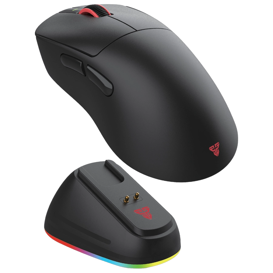 MOUSE INALÁMBRICO GAMER FANTECH YARI PRO WG14P 8KHZ 42K DPI ERGONÓMICO DOCK RGB 2.4G BT USB NEGRO