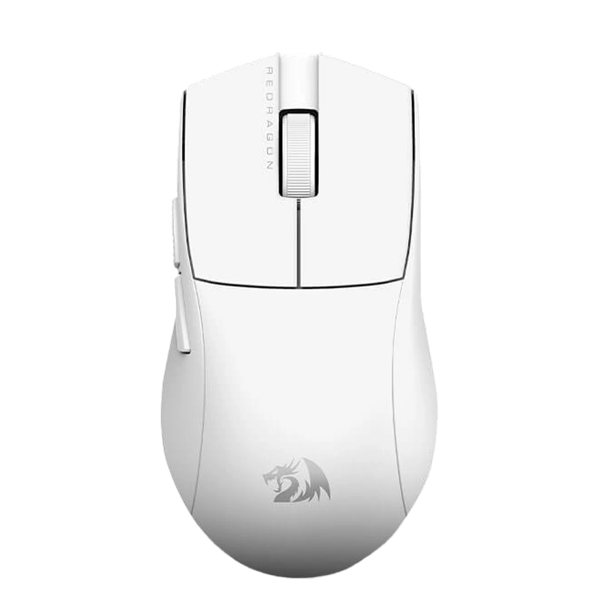 Mouse Inalámbrico Gamer Redragon K1NG PRO 4K M916W 4kHz 26K DPI 5 Botones Bluetooth RF USB Blanco