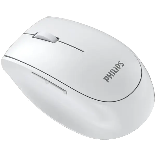 Mouse Inalámbrico Philips 6000 Series SPK7627 Bluetooth 2.4G 1600dpi Batería Recargable Blanco