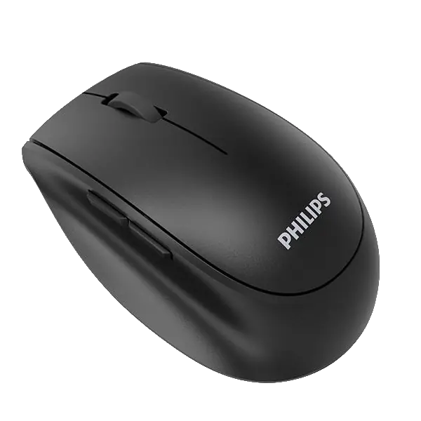 Mouse Inalámbrico Philips 6000 Series SPK7627 Bluetooth 2.4G 1600dpi Batería Recargable Negro