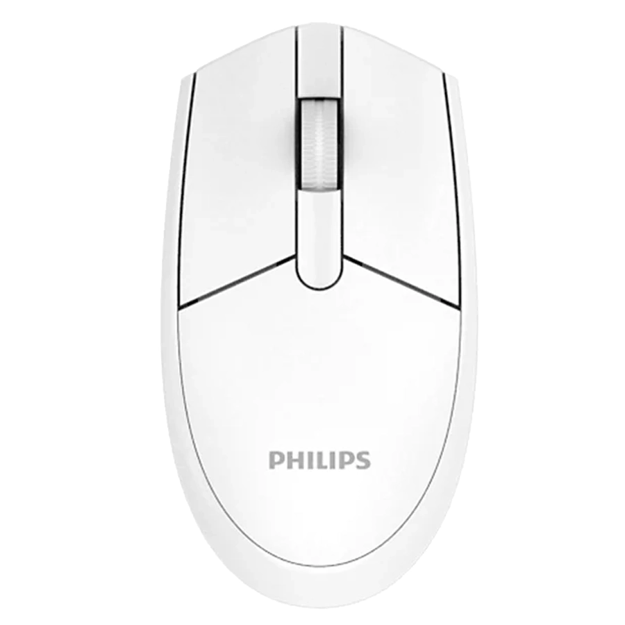 MOUSE INALÁMBRICO PHILIPS SPK7337 3000 SERIES 1200 DPI 2.4GHZ USB BLANCO