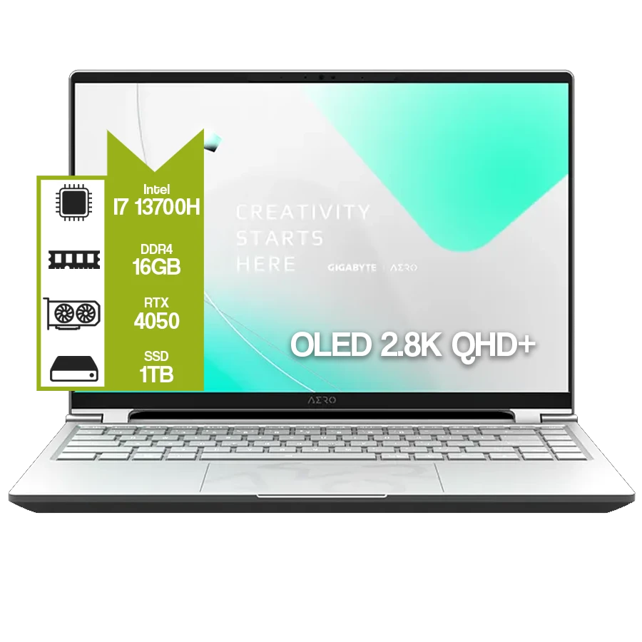 Notebook Gamer GIGABYTE AERO 14 OLED BMF Intel i7-13700H | 4050 | 16GB DDR5 | 1TB | 14" QHD+