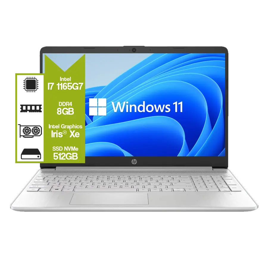 Notebook HP 15-dy2057la 15,6" HD | Intel Core i7-1165G7 | 8GB DDR4 | 512GB SSD | Win11H