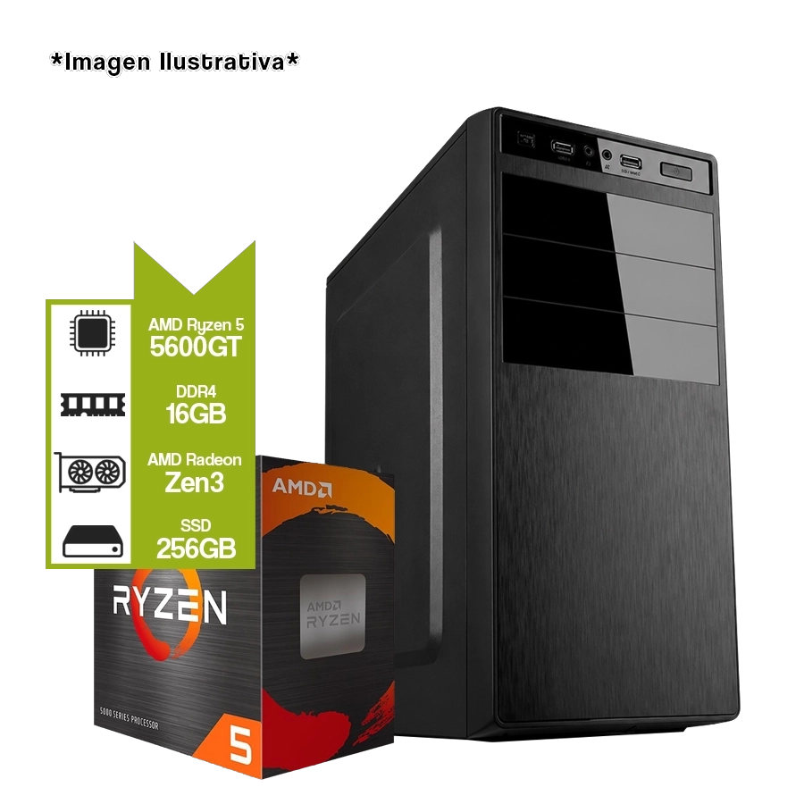 PC Gamer Armada Ryzen 5 5600GT + A520M + 16GB + SSD 240GB