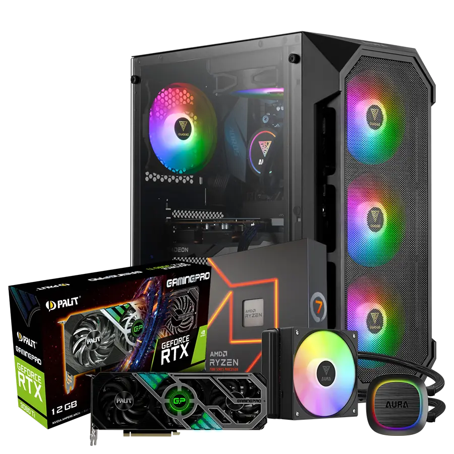 Pc Armada AMD Ryzen 7 7700X + RTX 3080 Ti + B650M + 32GB DDR5 + M.2 512GB