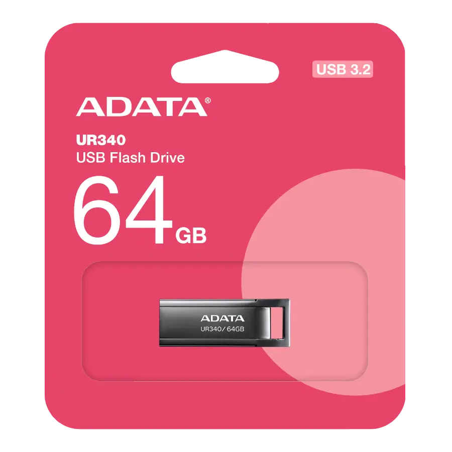 Pen Drive ADATA UR340 64GB USB 3.2 Gen1 Negro