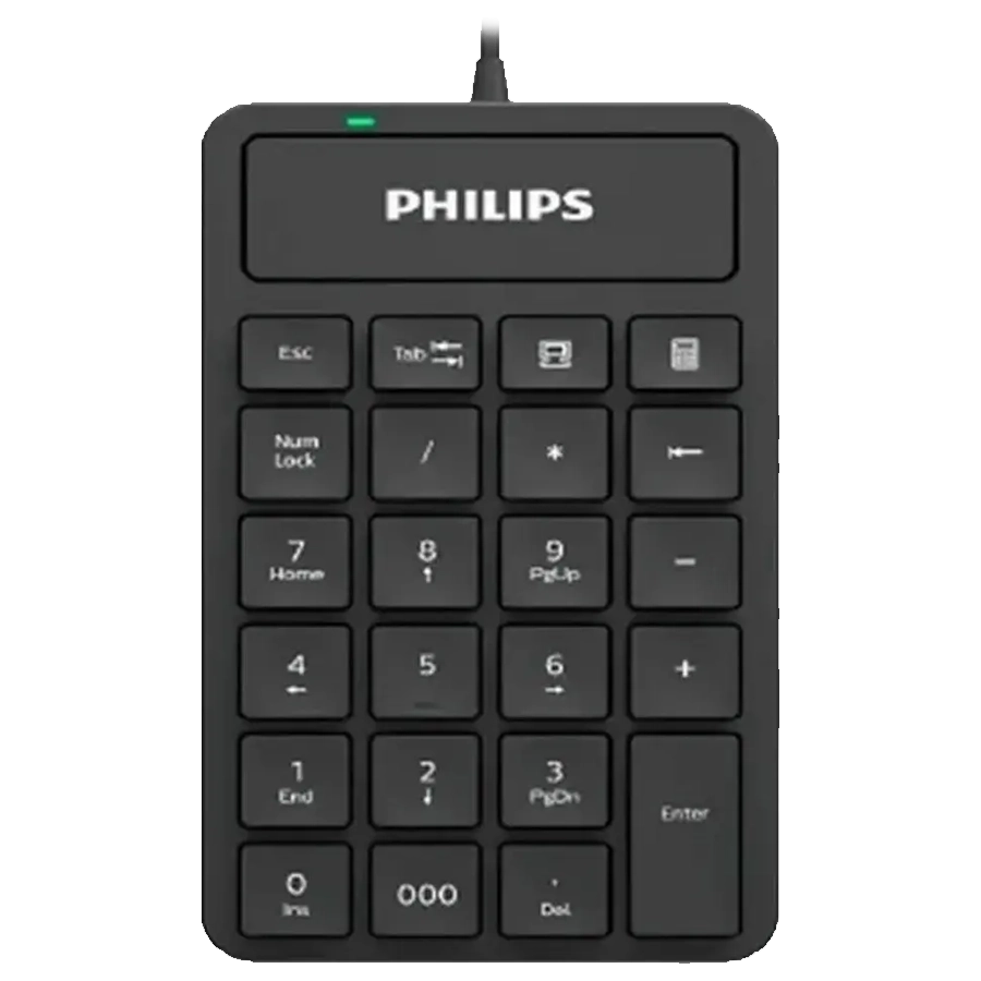 Teclado Pad Numérico Philips SPK6106 23 Teclas USB Negro