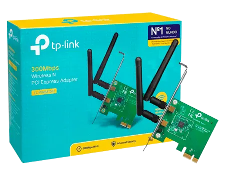 PLACA WI-FI TP-LINK TL-WN881ND PCI-EXPRESS 300MBPS 2.4GHZ 2 ANTENAS