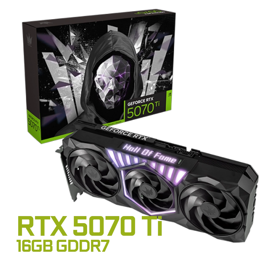 PLACA DE VIDEO GALAX GEFORCE RTX 5070 TI HOF GAMING BLACK 16GB GDDR7 256BIT ARGB + BORDERLANDS 4