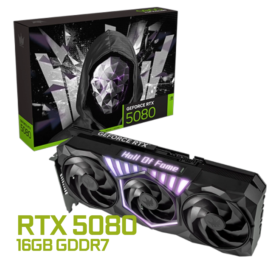 PLACA DE VIDEO GALAX GEFORCE RTX 5080 HOF GAMING BLACK 16GB GDDR7 256BIT ARGB + BORDERLANDS 4