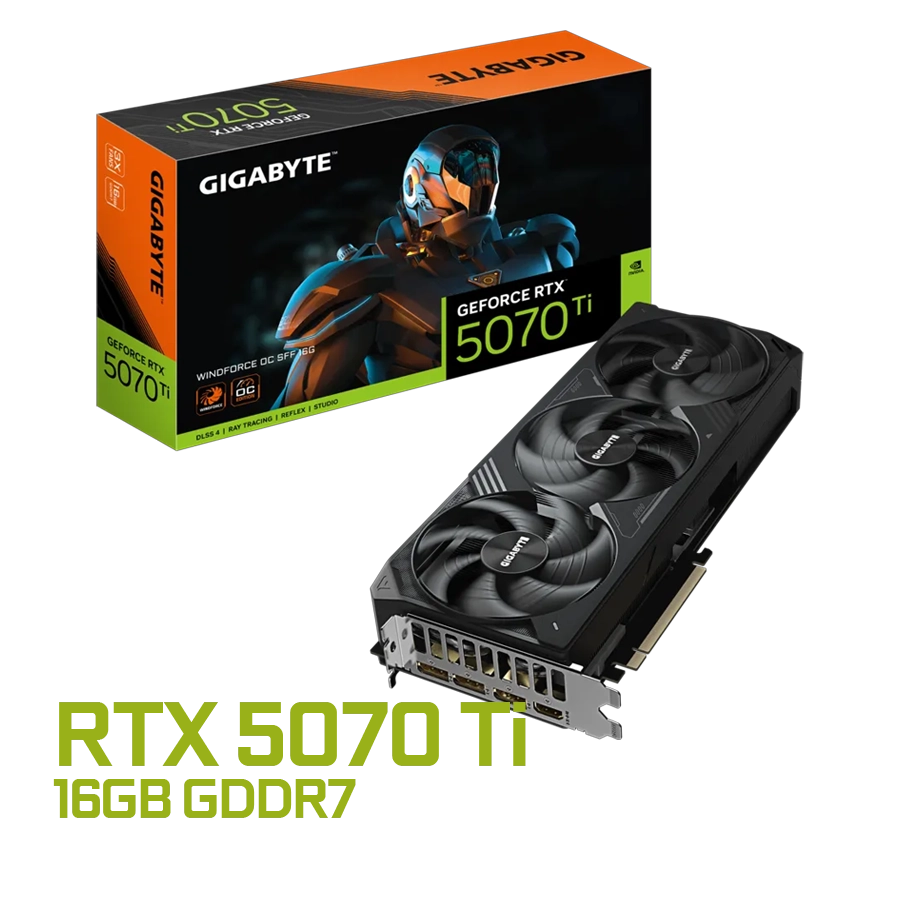 Placa de Video GIGABYTE GeForce RTX 5070 Ti WINDFORCE OC SFF 16GB GDDR7 256bit PCIe 5.0