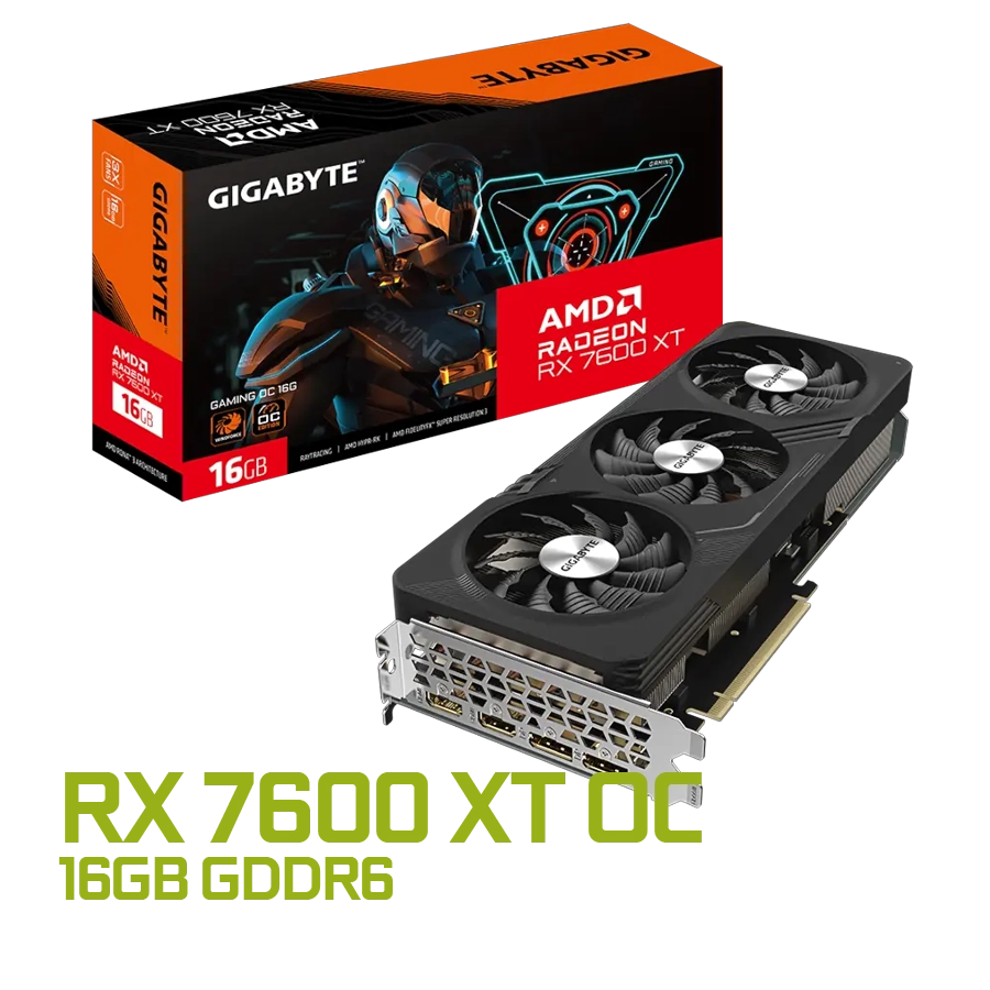 Placa de Video GIGABYTE Radeon RX 7600 XT GAMING OC 16G (rev. 1.1) 16GB GDDR6 128bit PCIe 4.0 RGB