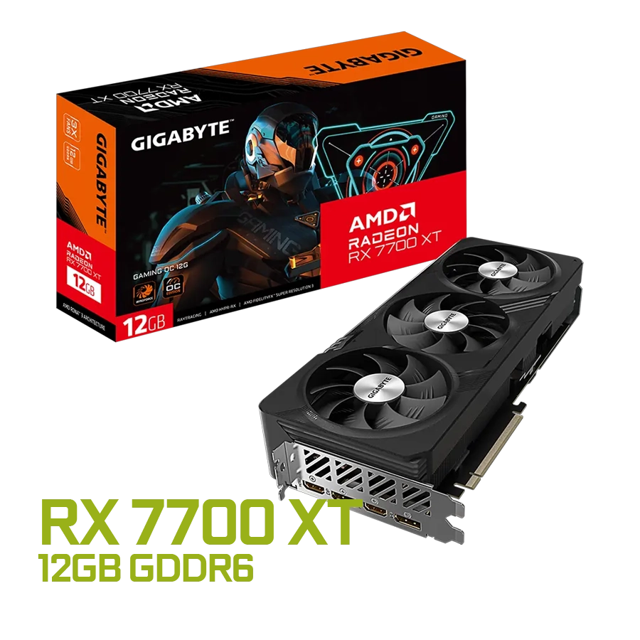 Placa de Video GIGABYTE Radeon RX 7700 XT GAMING OC 12GB GDDR6 192bit PCIe 4.0