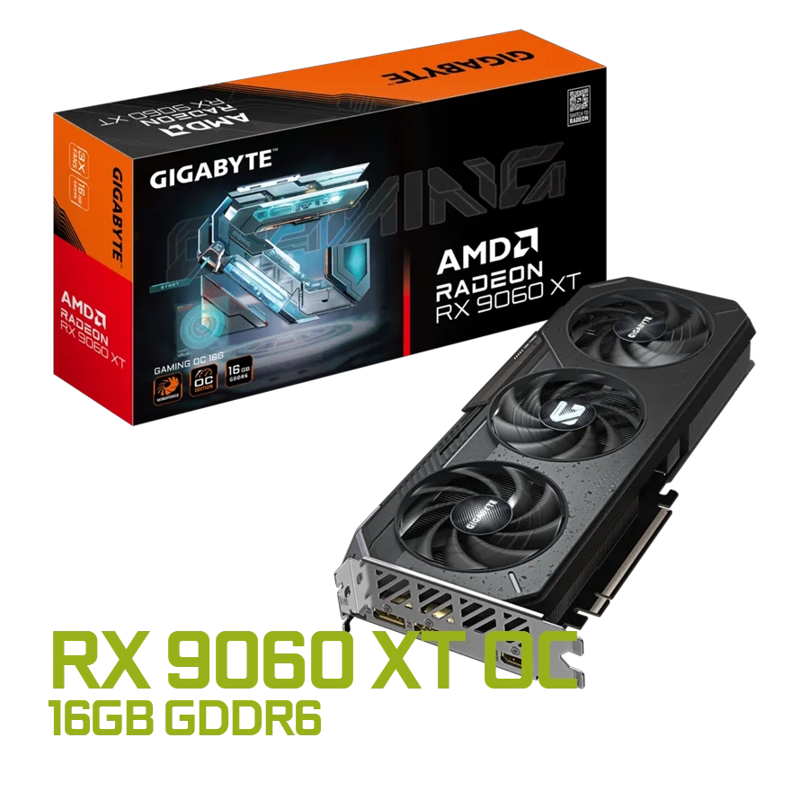 Placa de Video GIGABYTE Radeon RX 9060 XT GAMING OC 16GB GDDR6 128bit PCIe 5.0 RGB