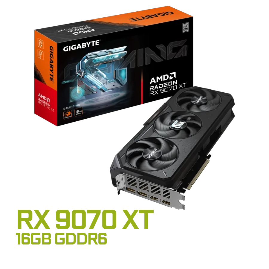 PLACA DE VIDEO GIGABYTE RADEON RX 9070 XT GAMING 16GB GDDR6 256BIT PCIE 5.0