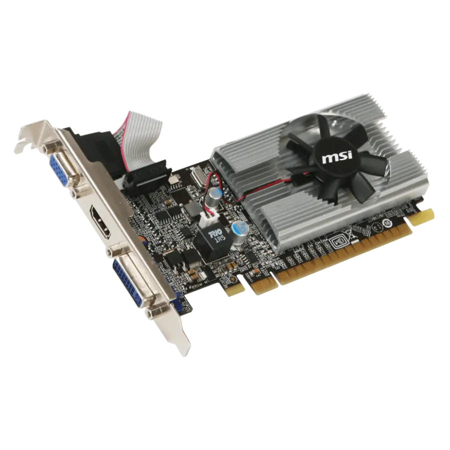Placa de Video MSI GeForce N210 GT 210 1GB DDR3 PCIe 2.0 64bit Low Profile VGA DVI HDMI