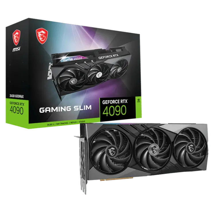 Placa de Video MSI NVIDIA GeForce RTX 4090 GAMING SLIM 24GB GDDR6X 384bit 2xDP 2xHDMI + JUEGO