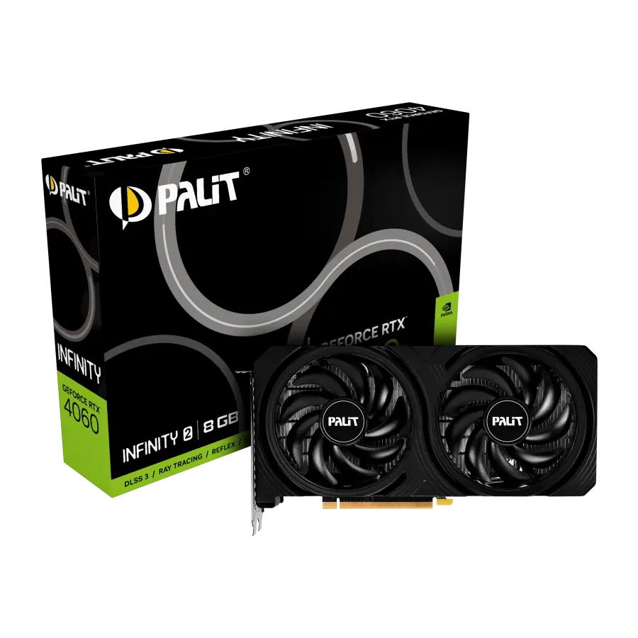 Placa de Video Palit GeForce RTX 4060 Infinity 2 8GB GDDR6 128bit PCIe 4.0 3xDP HDMI