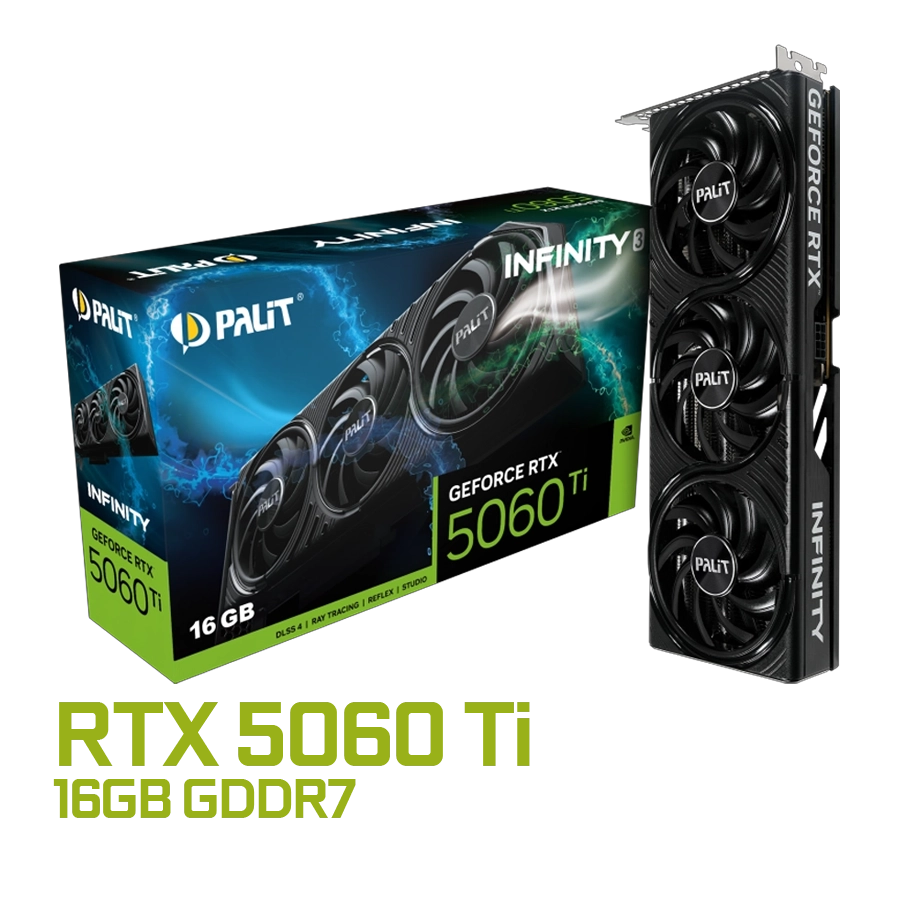 Placa de Video Palit GeForce RTX 5060 Ti Infinity 3 16GB GDDR7 128bit PCIe 5.0