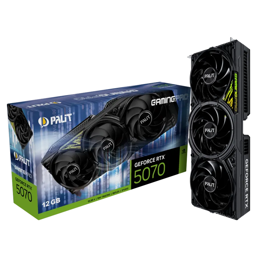Placa de Video Palit GeForce RTX 5070 GamingPro 12GB GDDR7 192bit PCIe 5.0 ARGB + DOOM