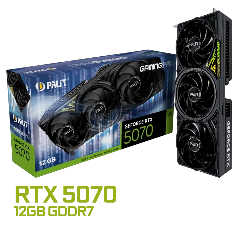 PLACA DE VIDEO PALIT GEFORCE RTX 5070 GAMINGPRO 12GB GDDR7 192BIT PCIE 5.0 ARGB