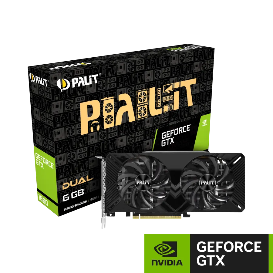 Placa de Video Palit NVIDIA GeForce GTX 1660 Dual 6GB GDDR5 PCIe 3.0