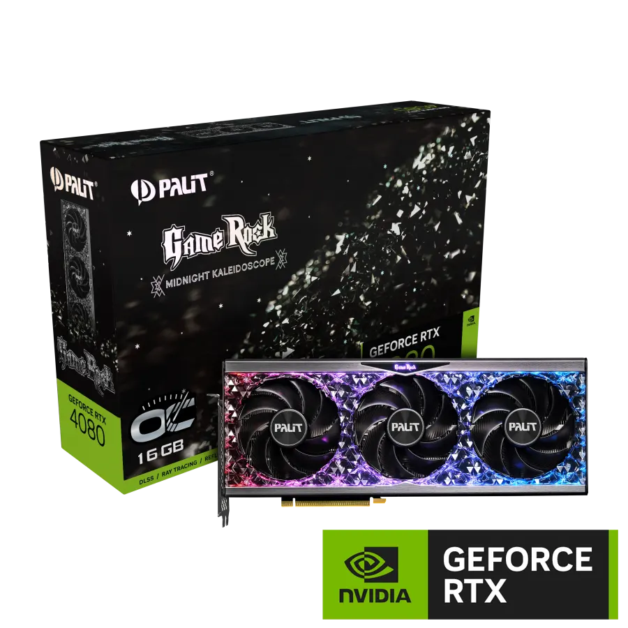 Placa de Video Palit NVIDIA GeForce RTX 4080 GameRock OC 16GB GDDR6X PCIe 4.0 ARGB