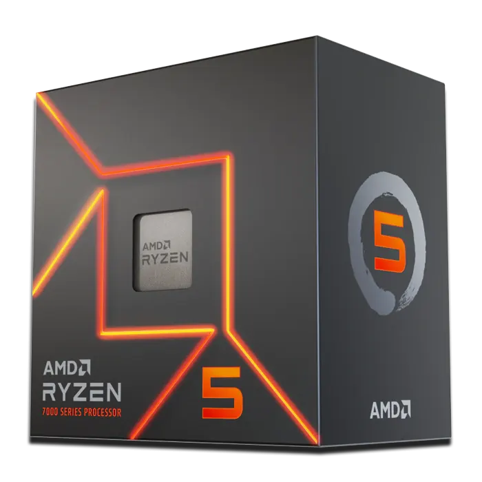 Procesador AMD Ryzen 5 7600 5.1GHz 32MB Zen4 Gráficos Radeon AM5 c/ Cooler
