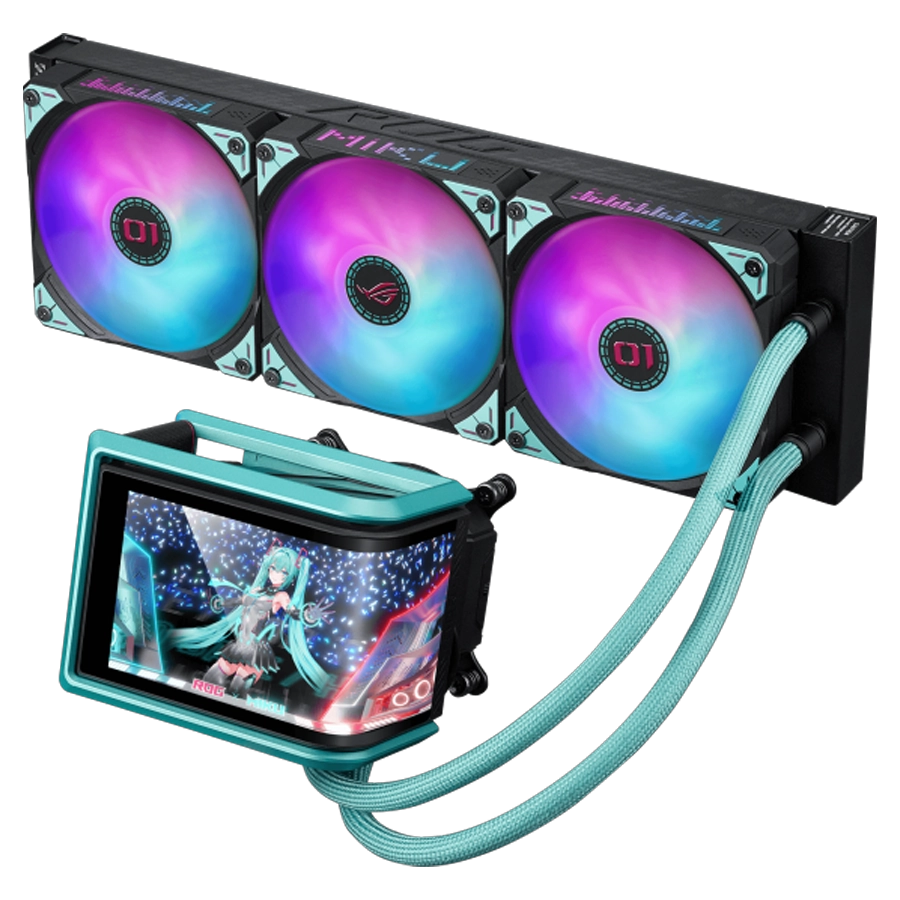 WATER COOLER CPU ASUS ROG RYUO IV 360 ARGB HATSUNE MIKU EDITION PANTALLA CURVA AMOLED AM5 1851
