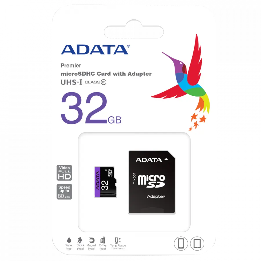 Tarjeta micro SD ADATA Premier 32GB UHS-I Class10 100MB/s