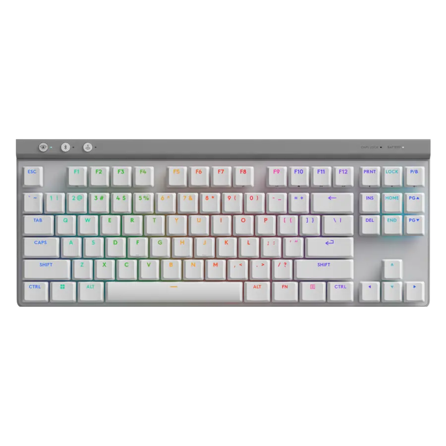 Teclado Inalámbrico Gamer Logitech G515 LIGHTSPEED TKL Low-Profile Switch Tactile RGB Blanco Inglés