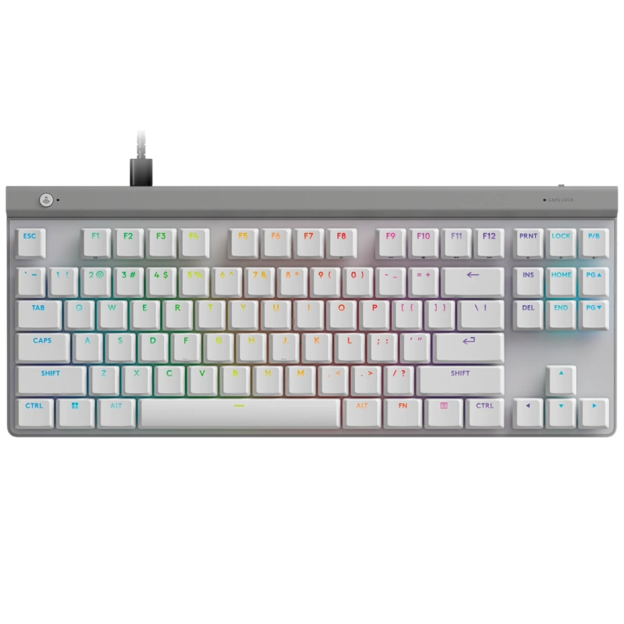 Teclado Mecánico Logitech G515 TKL Low Profile Switch Táctil RGB USB-C Blanco Inglés
