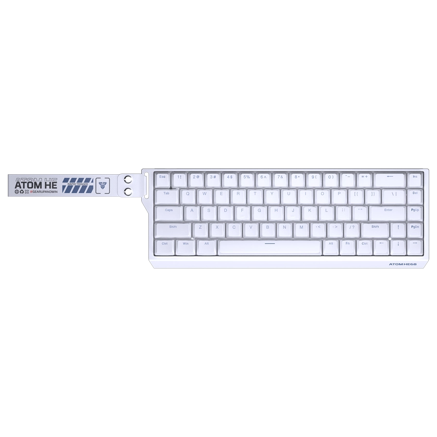 TECLADO MAGNÉTICO FANTECH ATOM HE68 MK811 65% 8KHZ RGB USB BLANCO SWITCH EMERALD INGLÉS US