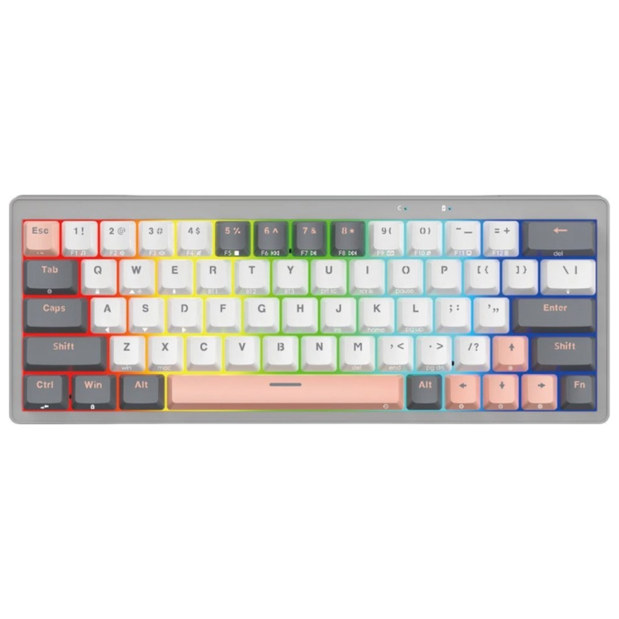TECLADO MECÁNICO INALÁMBRICO FANTECH ATOM PRO63 MK912 SATURN 60% ARGB BT USB SWITCH BLUE INGLÉS US