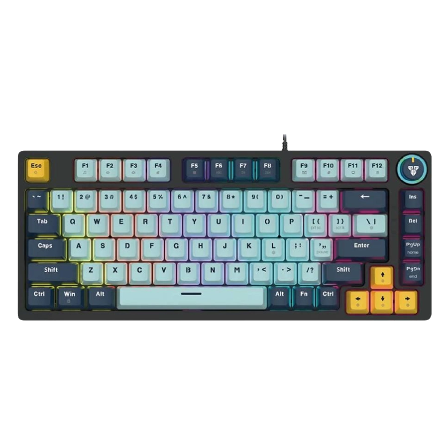 TECLADO MECÁNICO FANTECH ATOM81 MK875V2 MIZU EDITION ARGB USB AZUL CIELO SWITCH ROSIE INGLÉS US