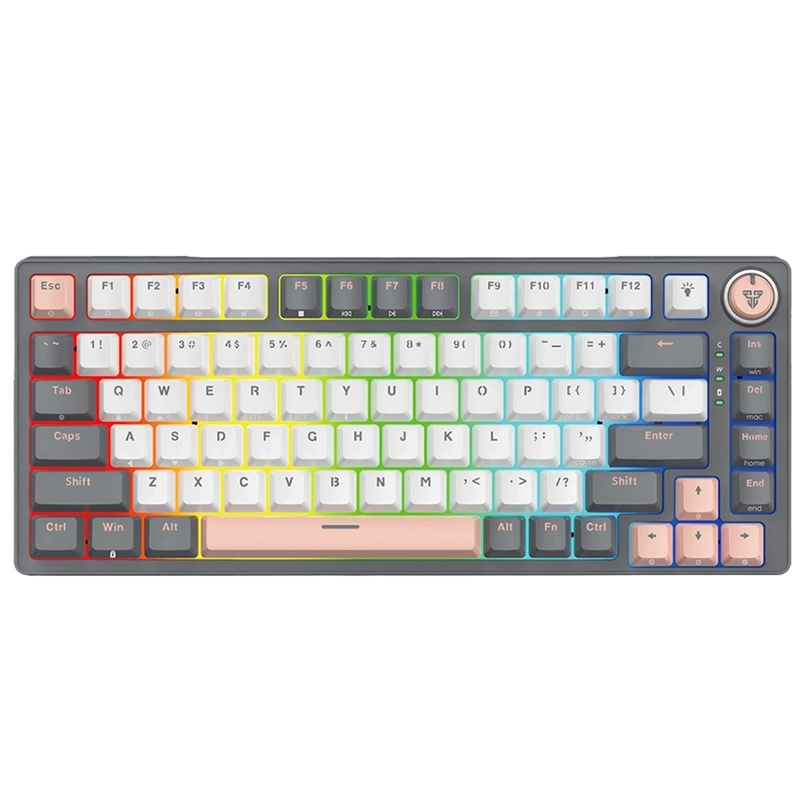 TECLADO MECÁNICO INALÁMBRICO FANTECH ATOM PRO83 MK913 SATURN 75% ARGB BT USB SWITCH RED INGLÉS US