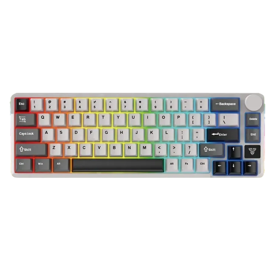 TECLADO MECÁNICO INALÁMBRICO FANTECH MK919 ATOM PRO66 ARGB BT USB GRIS SWITCH RED INGLÉS US