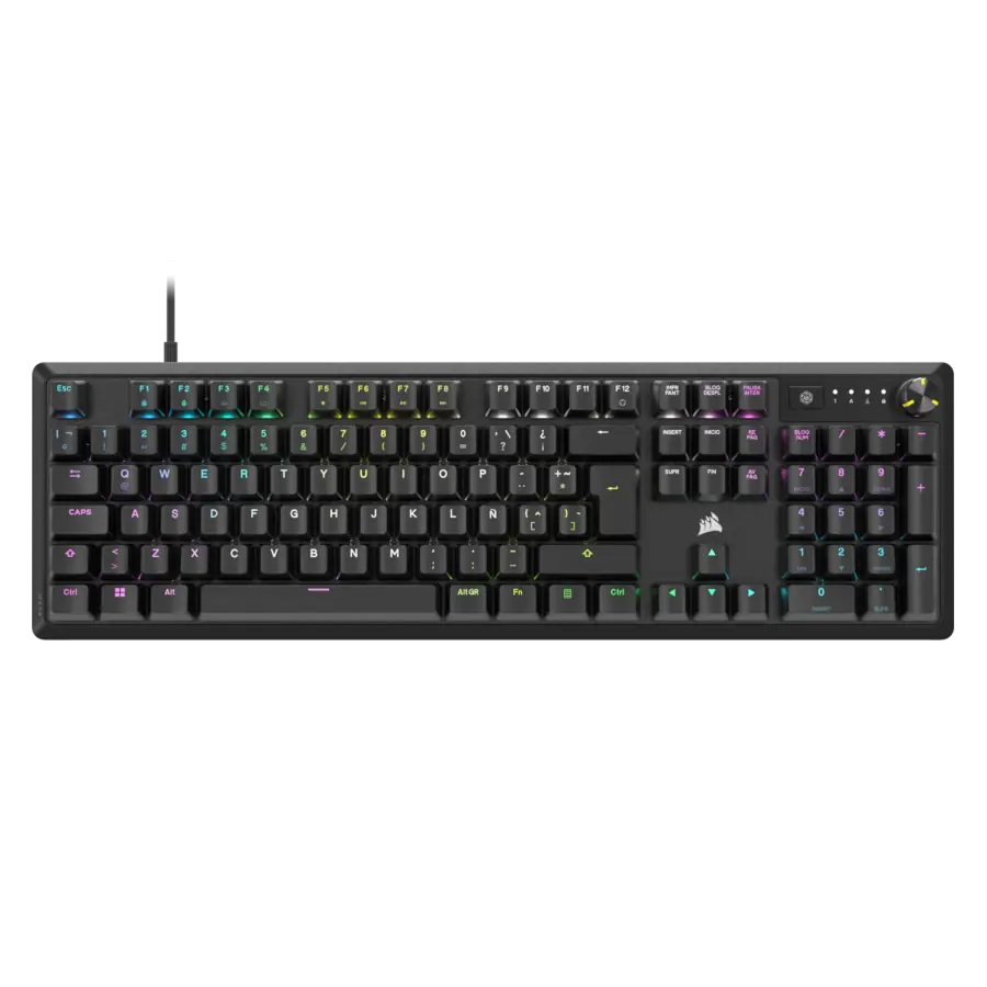 Teclado Mecánico Gamer CORSAIR K70 CORE RGB Switch MLX Red Linear Negro Español LA