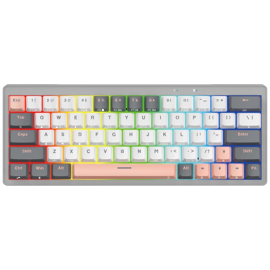 TECLADO MECÁNICO INALÁMBRICO FANTECH ATOM PRO63 MK912 SATURN 60% ARGB BT USB SWITCH BLUE INGLÉS US