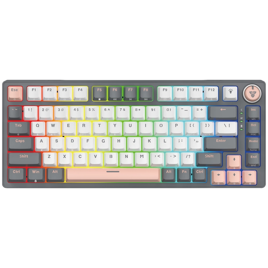 TECLADO MECÁNICO INALÁMBRICO FANTECH ATOM PRO83 MK913 SATURN 75% ARGB BT USB SWITCH RED INGLÉS US