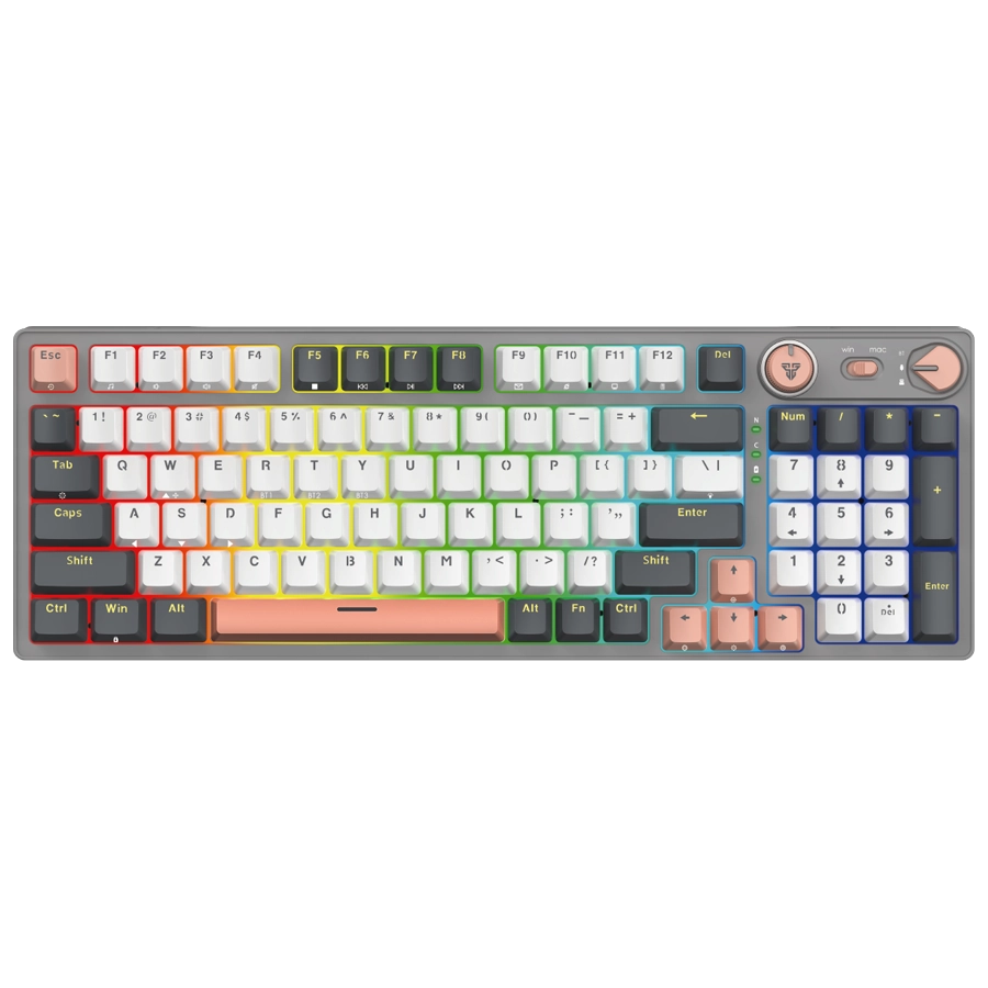 TECLADO MECÁNICO INALÁMBRICO FANTECH ATOM PRO96 MK914 SATURN 95% ARGB BT USB SWITCH BLUE INGLÉS US