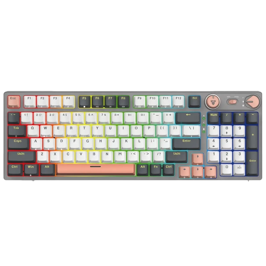 TECLADO MECÁNICO INALÁMBRICO FANTECH ATOM PRO96 MK914 SATURN 95% ARGB BT USB SWITCH RED INGLÉS US
