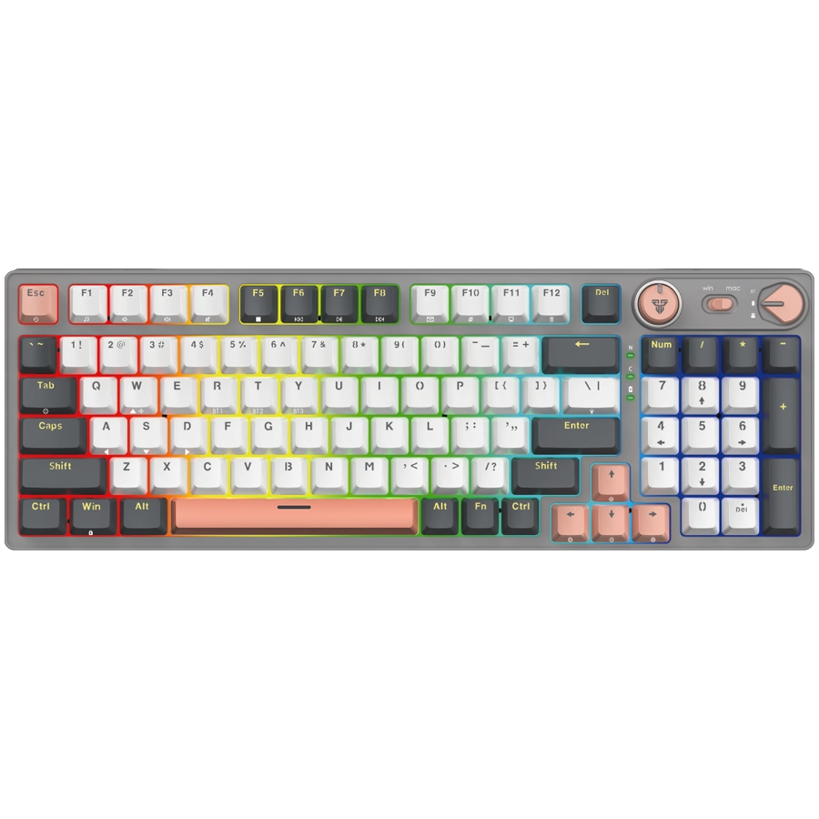 TECLADO MECÁNICO INALÁMBRICO FANTECH ATOM PRO96 MK914 SATURN 95% ARGB BT USB SWITCH RED INGLÉS US