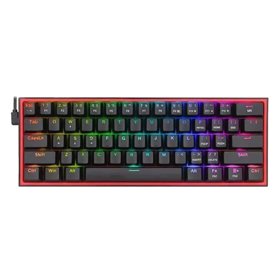 Teclado Mecánico Inalámbrico Redragon Fizz Pro K616 RGB 60% Switch Red Negro Español