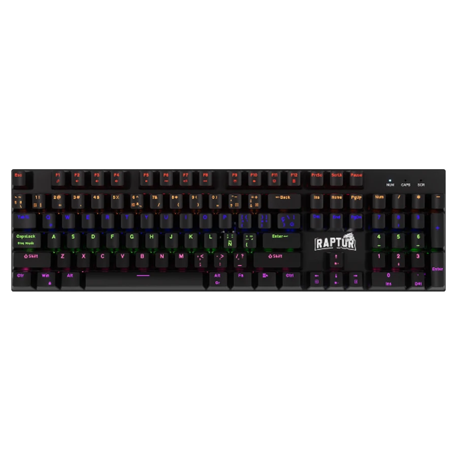 Teclado Mecánico Raptor Fireclaw M104 Switch Red Outemu RGB
