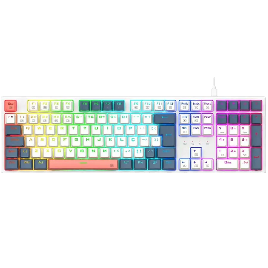 Teclado Mecánico Redragon Trundle K668WBO RGB USB-C Switch Red Español