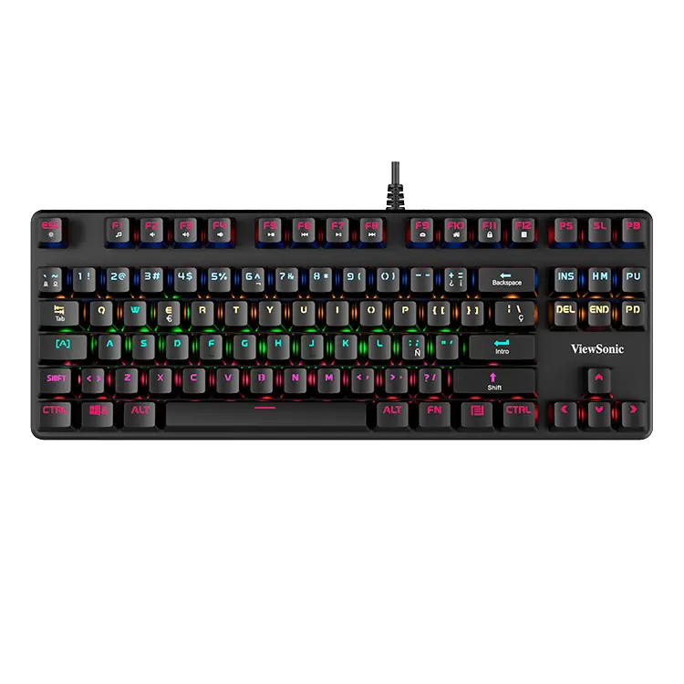 Teclado Mecánico ViewSonic KU520 USB TKL RGB Switch Blue