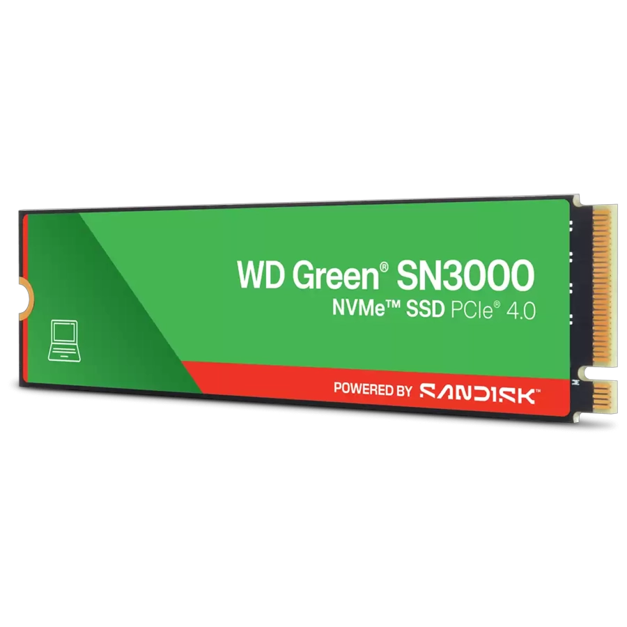 DISCO SÓLIDO SSD WESTERN DIGITAL WD GREEN SN3000 NVME 1TB M.2 2280 PCIE GEN4X4 5000MB/S